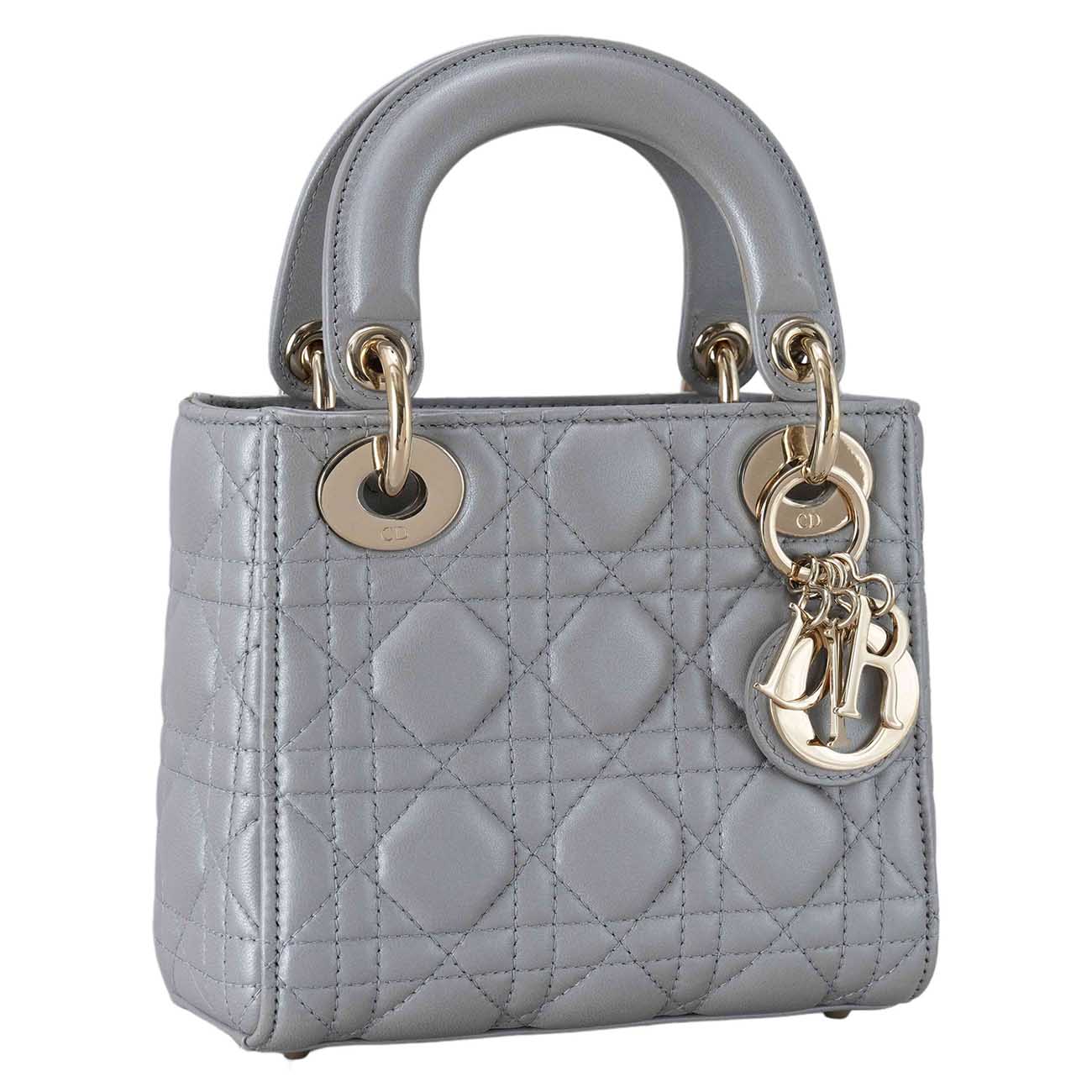 CHRISTIAN DIOR(USED)크리스찬디올 램스킨 레이디디올 미니
